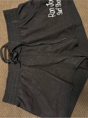 Ron Jon Black Surf Shorts with Elastic Waist